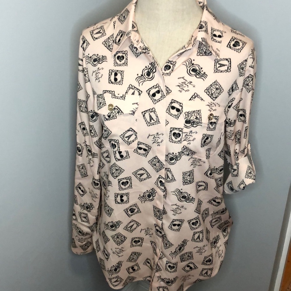 Karl Lagerfeld Paris Ongoing Button Down Top